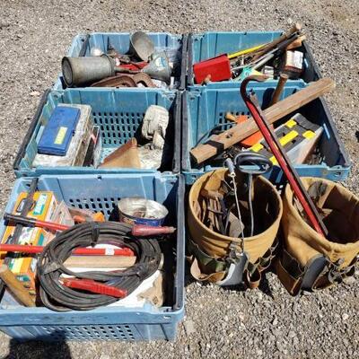 
#50062 â€¢ Jumper Cables, Tool Buckets, Metal Funnels And More