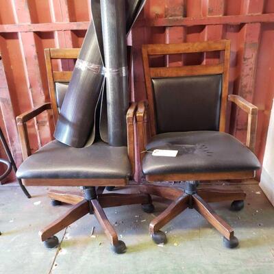 6102	

Two Office Chairs & Mats
Seat Heights Measures Approx: 20"