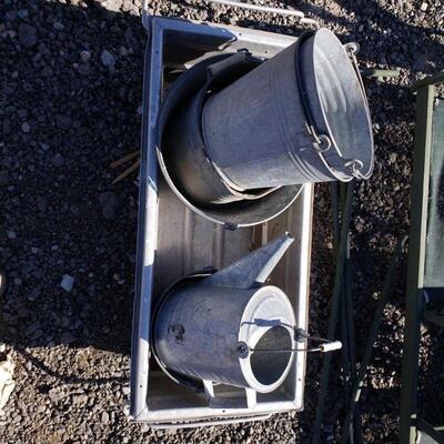 50012	

Trough, Buckets And A Watering Can
Surrounding Items Not Included!!