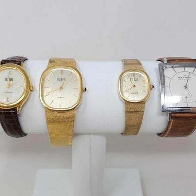 #654 â€¢ 3 Bill Blass Watches And Skagen Watch