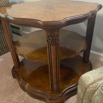 Drexel Grand Villa 2-Shelf Accent Table - 26" x 26" x 24" Tall - $75
