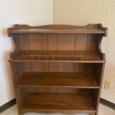 Vintage 3-Shelf Display Wooden Cabinet - 38" Tall x 34" Wide x 12" Deep - $60