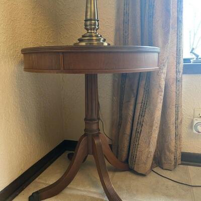 Vintage Drum Table - 24" Diameter x 26" Tall - $80