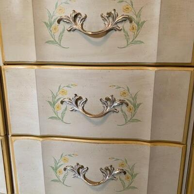 French Provincial 9-Drawer Dresser - 69" Long x 18" Deep x 32" Tall - $160