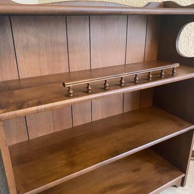 Vintage 3-Shelf Display Wooden Cabinet - 38" Tall x 34" Wide x 12" Deep - $60