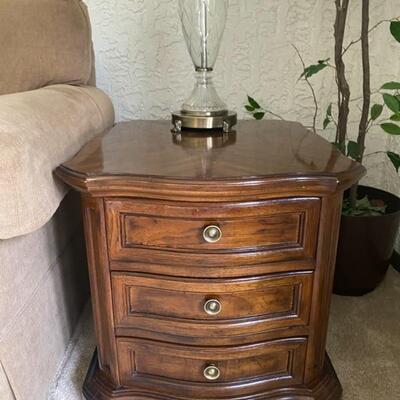 Drexel 3-Drawer Side Table - 26.5" Long x 22.5" Wide x 22" Tall - $60
