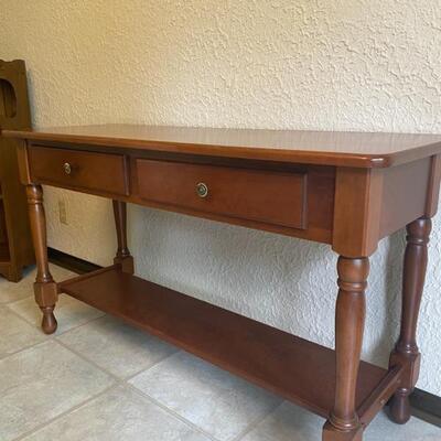 Wooden 2-Drawer Sofa Table - 27.5" Tall x 48" Wide x 18" Deep - $75