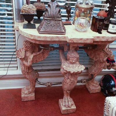 Beautiful angel marble table