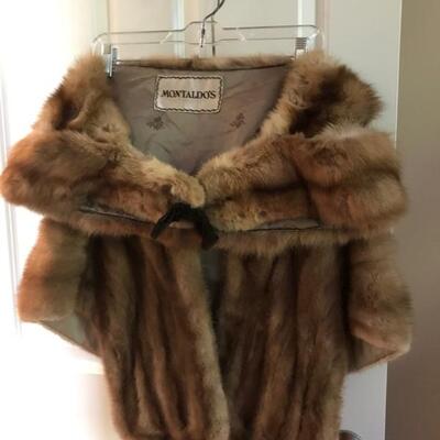 Montaldo's wrap $60
fur stole $80