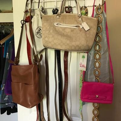 Coach $45
Pink Kate Spade $55
Coach brown leather $35