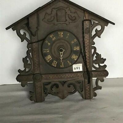 https://www.ebay.com/itm/114794727555	CC7014 German Wooden Cuckoo Clock *INCOMPLETE* (without weights) Uship or Local 
