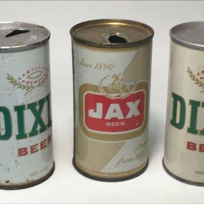 https://www.ebay.com/itm/114800493860	TM0006 LOT OF 3 VINTAGE BEER CANS FROM NEW ORLEANS JAX AND DIXIE
