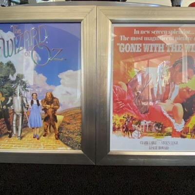 2154	

Framed â€œWizard of Ozâ€ and â€œGone with the Windâ€ Movie Posters