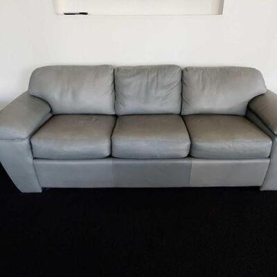 2402	

Grey Couch And 2 Glass End Tables
Couch Measures Approx 98