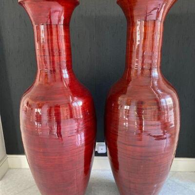 1008	

Two Large Vases
Each are 46" tall 