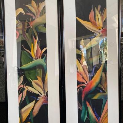 2156	

2 Signed Framed Pieces of Artwork
Measures approx 18â€ x 49â€