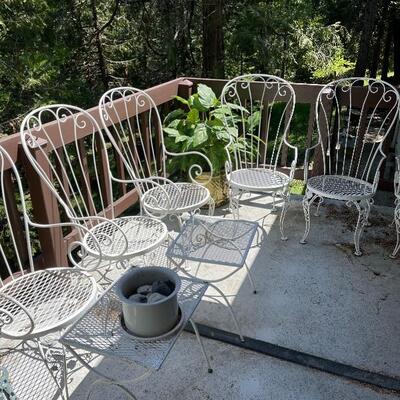 6 Vintage Iron Chairs
