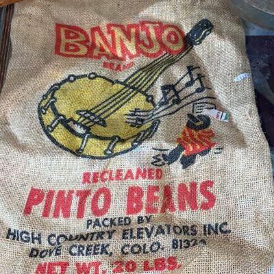 pinto beans burlap bag 