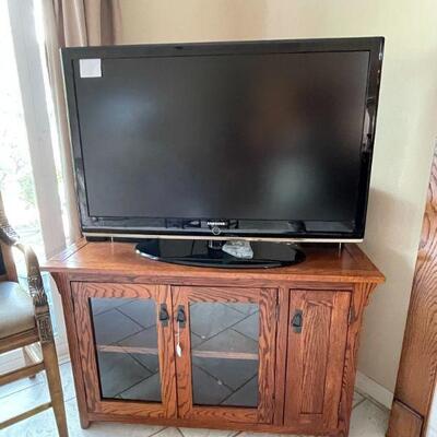 Mission style media console