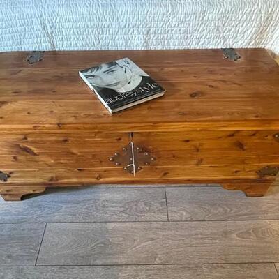 Antique pine hope chest