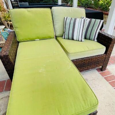 All weather wicker chaise