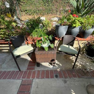 Patio wicker conversation set