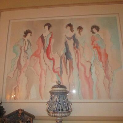 Lithograph Jane Bazinet 50/250  Ladies In Waiting