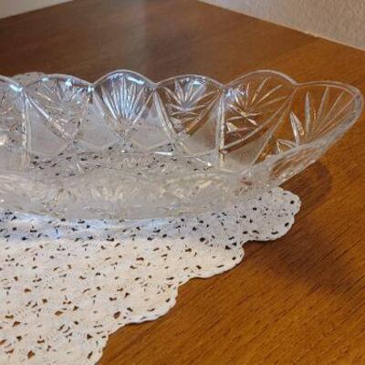 Cut glass fruit bowl