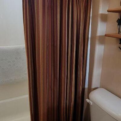 Fabric shower curtain