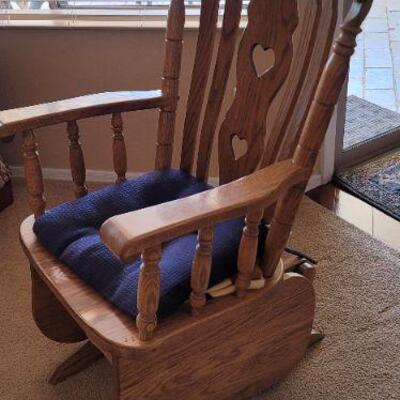 Wood rocking chair