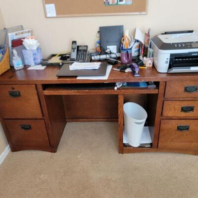 Custom wood desk
