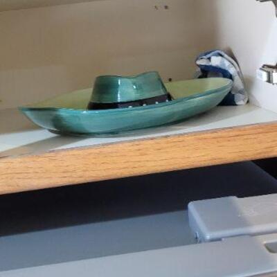 Hat shaped chip and dip bowl