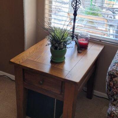 Wood end table