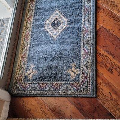 Wool woven rug detail