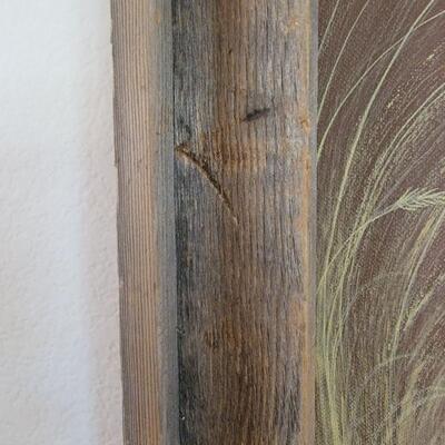 Rustic wood frame detail