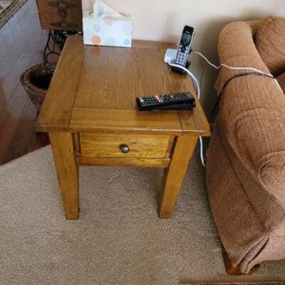 Wood end table