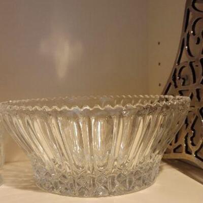 Cut glass dinner bowl