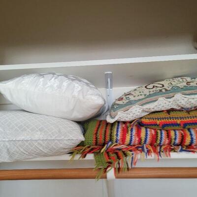 Pillows cushions blankets