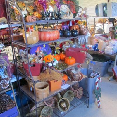HUGE HOLIDAY SELECTION - Including Christmas, Halloween, Thanksgiving, etc. Also 5 beautiful metal folding bakers racks - won't last...