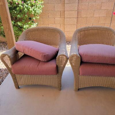 Patio chairs with cushions