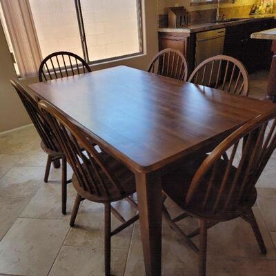 7 piece wood dining table set