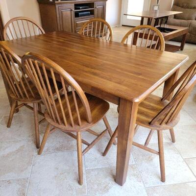7 piece wood dining table set