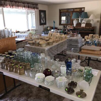 Entire living room filled with home goods