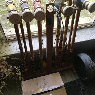 Antique Croquet Set