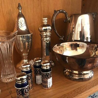 Silver plate serving pieces