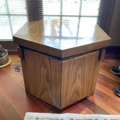 Pair Lane Furniture Hexagon End Tables - 30.5"D x 26"W x 21.5"H - $40 each