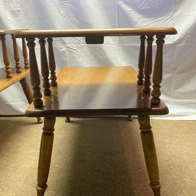 Pair Vintage 1964 2-Tier End Tables - 28"D x 24"H x 18"W - $60 & $40 (needs some TLC) or $80 Both