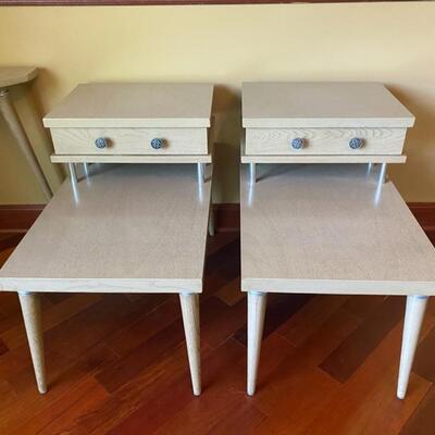 Pair MCM 1958 Two-Tier Atomic End Tables - 30