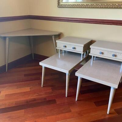 Pair MCM 1958 Two-Tier Atomic End Tables - 30