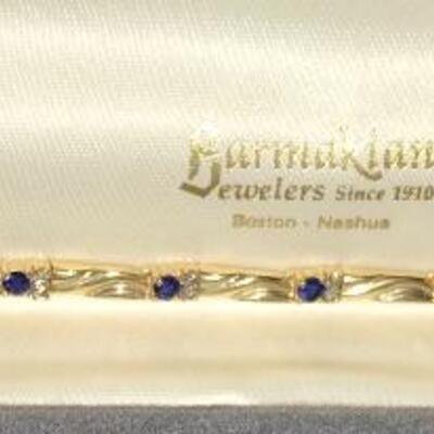 Perfect 14 K gold bracelet with Sapphires